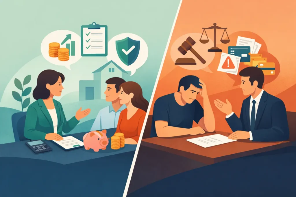 Financial Counsellor Versus Debt Negotiator